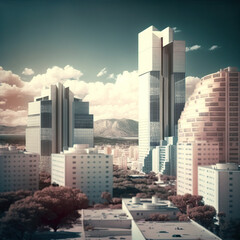 realistic_photo_of_a_cluster_of_modern_skyscrapers, generative AI