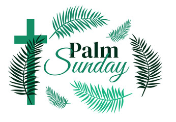 Palm Sunday, Holy day,week vector illustration