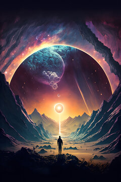 A Quantum Parallel Universe, High Resolution Illustration, Ai Generative