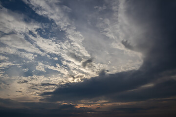 sky replacement gray sunset