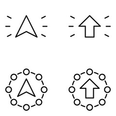 Arrow Button Vector Line Icons