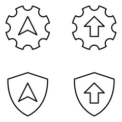 Arrow Button Vector Line Icons