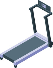 Treadmill icon isometric vector. Exercise plan. Digital fitness