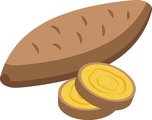 Ayurvedic diet root icon isometric vector. Food eating. Dosha cooking
