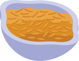 Ayurvedic diet wheat icon isometric vector. Food lifestyle. Holistic cooking