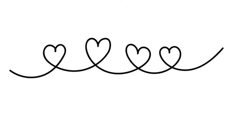 Heart Love Hand Drawn Decorative Shape Vector Illustration Design