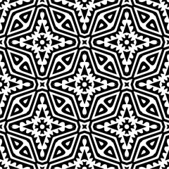 Vector geometric ornament in ethnic style. Seamless pattern with  abstract shapes, repeat tiles. Repeating pattern for decor, fabric,textile and fabric.