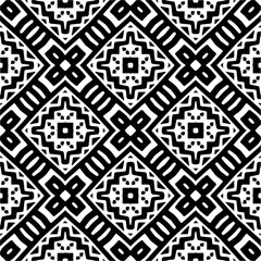 Vector geometric ornament in ethnic style. Seamless pattern with  abstract shapes, repeat tiles. Repeating pattern for decor, fabric,textile and fabric.