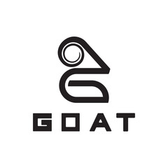 Letter G Goat Head Logo-Vector illustration