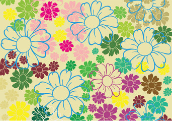 Indonesian batik motifs with very distinctive plant patterns