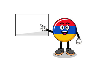 armenia flag illustration doing a presentation