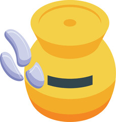 Treatment cream icon isometric vector. Collagen product. Cosmetic drop