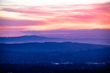 South Portland, OR Sunset & Skyscape From Council Crest Park