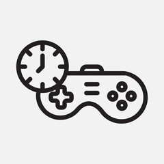 Game console icon in line style, use for website mobile app presentation