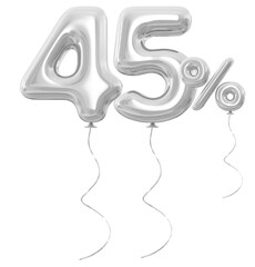Discount Percent 45 Silver Balloons
