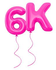 6K Follower Pink Balloons