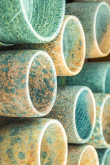 background with frame of circles in soft colors