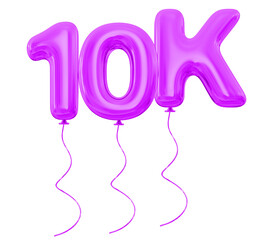 10K Follower Puple Balloons