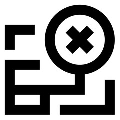 Delete Location line icon