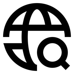 Globe Search line icon