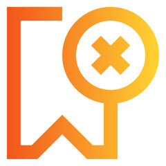 Bookmark Remove gradient icon