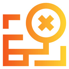 Delete Location gradient icon