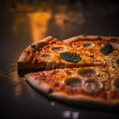 Delicious pizza.Generative AI