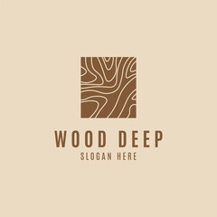 wood deep logo simple minimalist vector illustration design