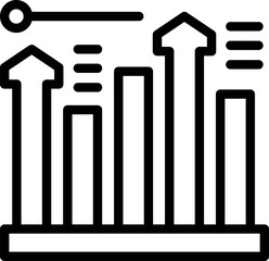 Graph data icon outline vector. Human customer. Adult society