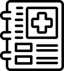 Fototapeta premium Enzymes test paper icon outline vector. Amino peptide. Chain vitamin