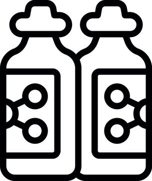 Enzymes icon outline vector. Amino protein. Chain collagen