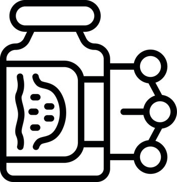 recommend clip art: Stomach enzymes icon outline vector. Amino peptide. Collagen chain
