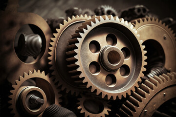 Beautiful illustration from engins that conncect (AI Generated)