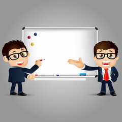 People Set - Education - Teacher. Man. Whiteboard