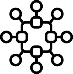 Molecule icon outline vector. Amino peptide. Protein acid