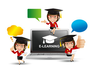 People Set - e-learning concept