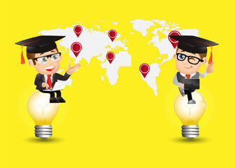 People Set - e-learning concept