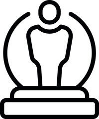 Statue award icon outline vector. Trophy cup. Success win