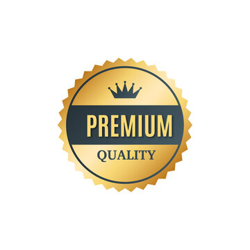 premium quality golden label product luxury elegant business icon for product logo design Png image