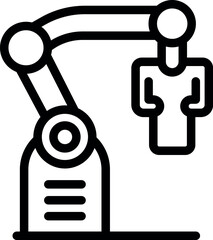 Robot engineer factory icon outline vector. Work machine. Machinery production