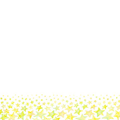 たくさんの星で織りなす境界。水彩絵の具で描いたイラスト。