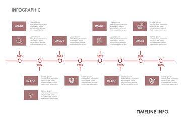 template timeline business infographic template Modern 8 step timeline diagram, presentation infographic vector.	
