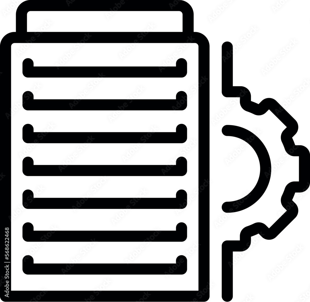 Poster engineer factory building icon outline vector. work machine. process manufacture
