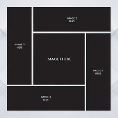 Frame mock up preview 5 space blank frame preview