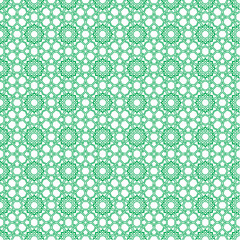 Green Islamic Geometric Pattern on White Background Vector Illustration