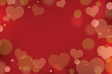 Valentine's Day background with bokeh and blur elements