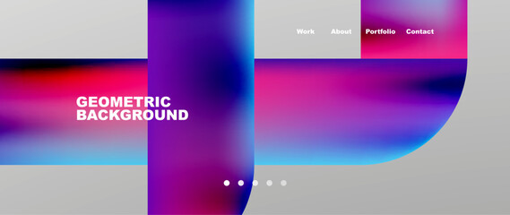 Minimal geometric abstract background. Circle and line design. Trendy techno business template for wallpaper, banner, background or landing