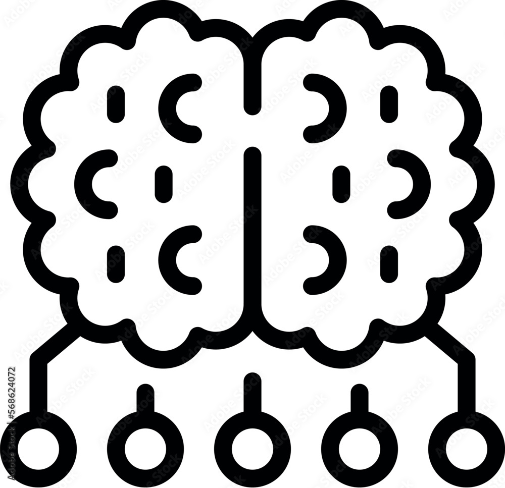 Poster factory brainstorming icon outline vector. industry engineer. process worker