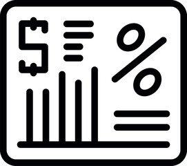 Cashback service graph icon outline vector. Cash back. Business refund