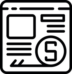 Web cashback service icon outline vector. Cash money. Business refund